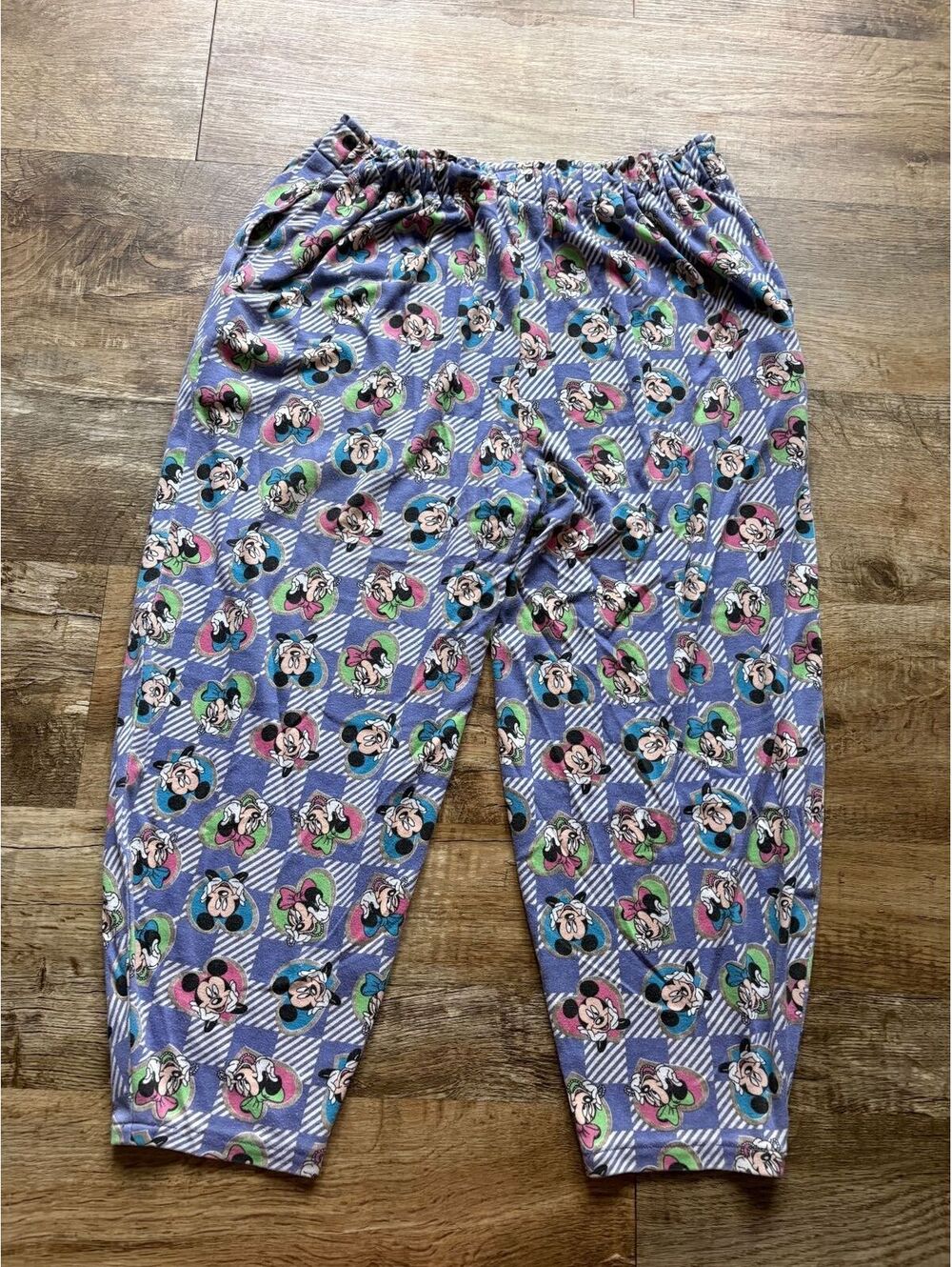 90s Disney Mickey and Minnie Mouse Patterned Lounge Pants Size Medium